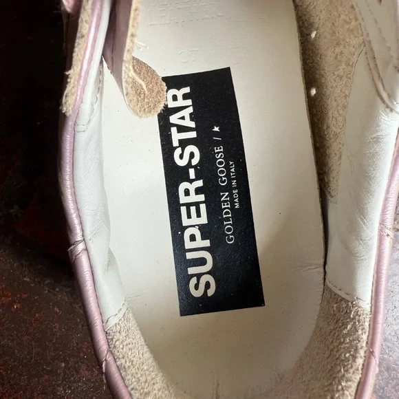 Authentic Golden Goose Pink Super Star Sneakers - Picture 7 of 8